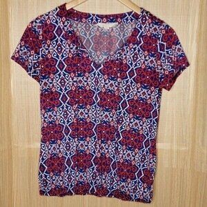 Magnolia Grace Womens Americana Short Sleeve Top